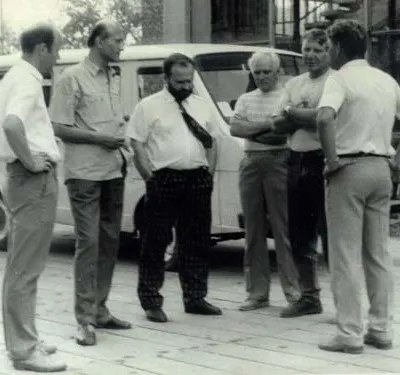 З. Пазьняк сустракаецца з насельніцтвам Крычава, 1995